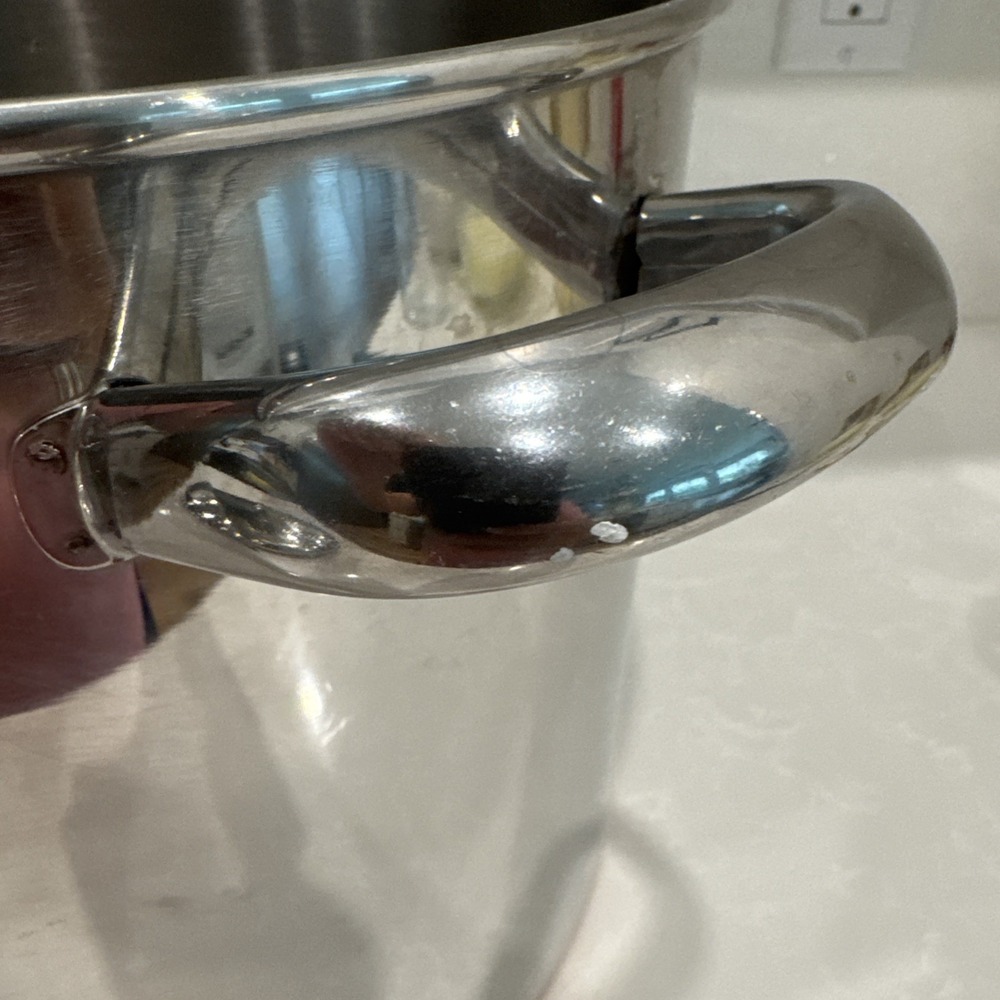 Revere Ware 12 Qt Stock Pot with Lid 1801 Copper Bottom Clinton IL USA With Lid - Picture 6 of 10